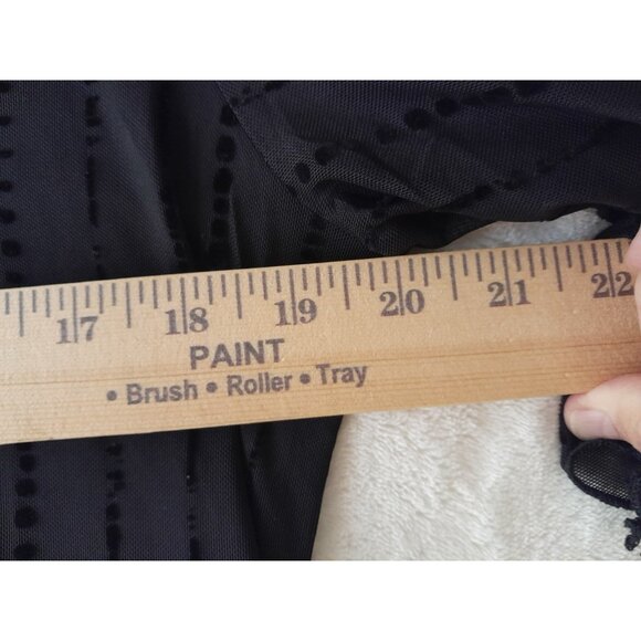 New Womens Whimsigoth Night Out Work Church Flared Flutter Sleeve Blouse Blk XL - Picture 8 of 8